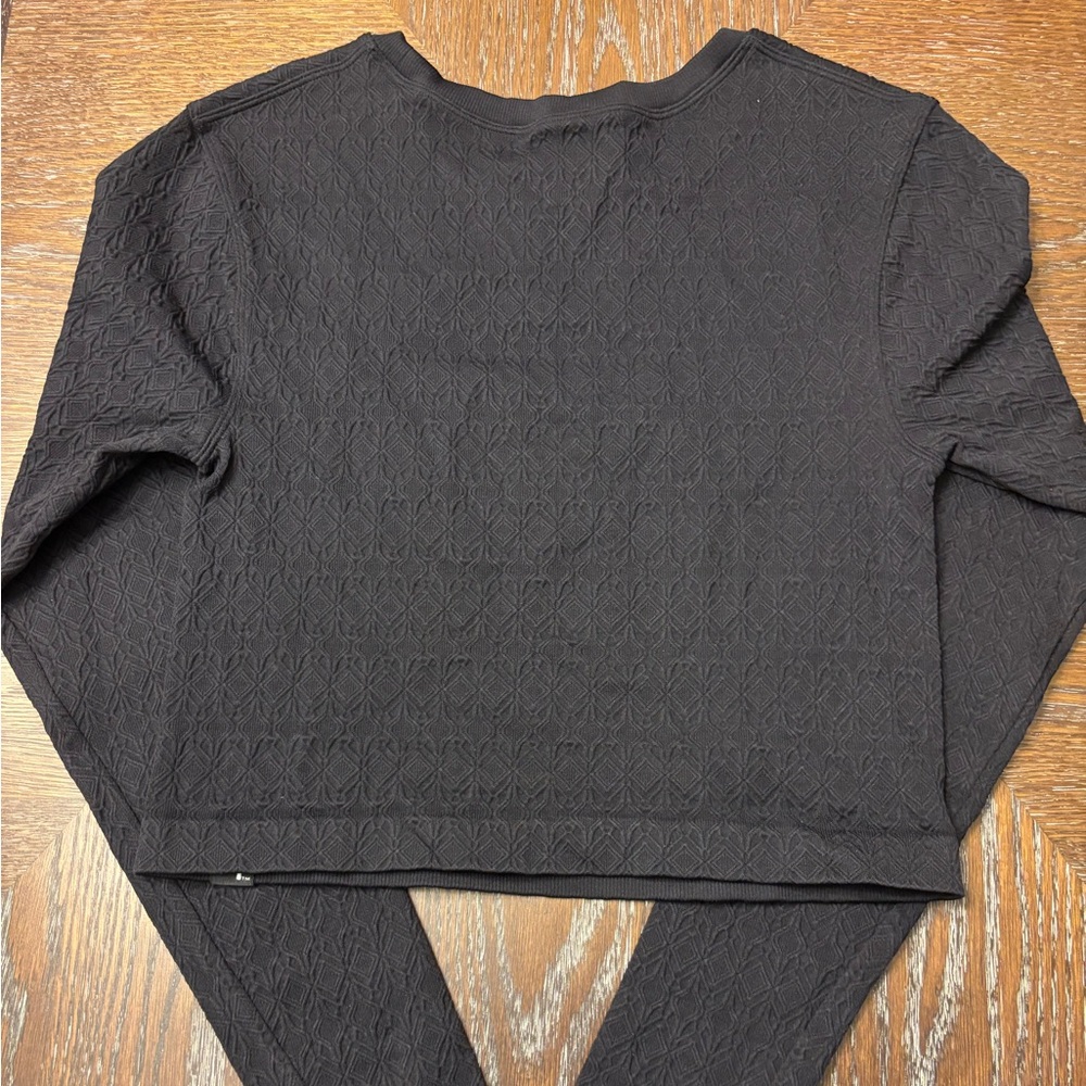 JoyLab Black Textured Crop Top & JoyLab Textured Leggings - Picture 5 of 6